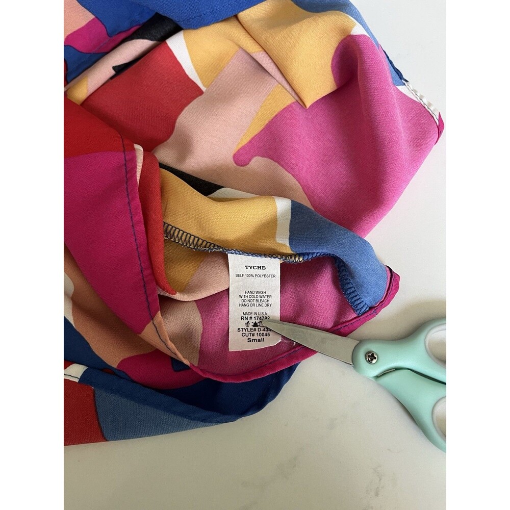 Fa’brik Tyche Colorful Sleeveless Mini Swing Dress Small - Picture 5 of 7